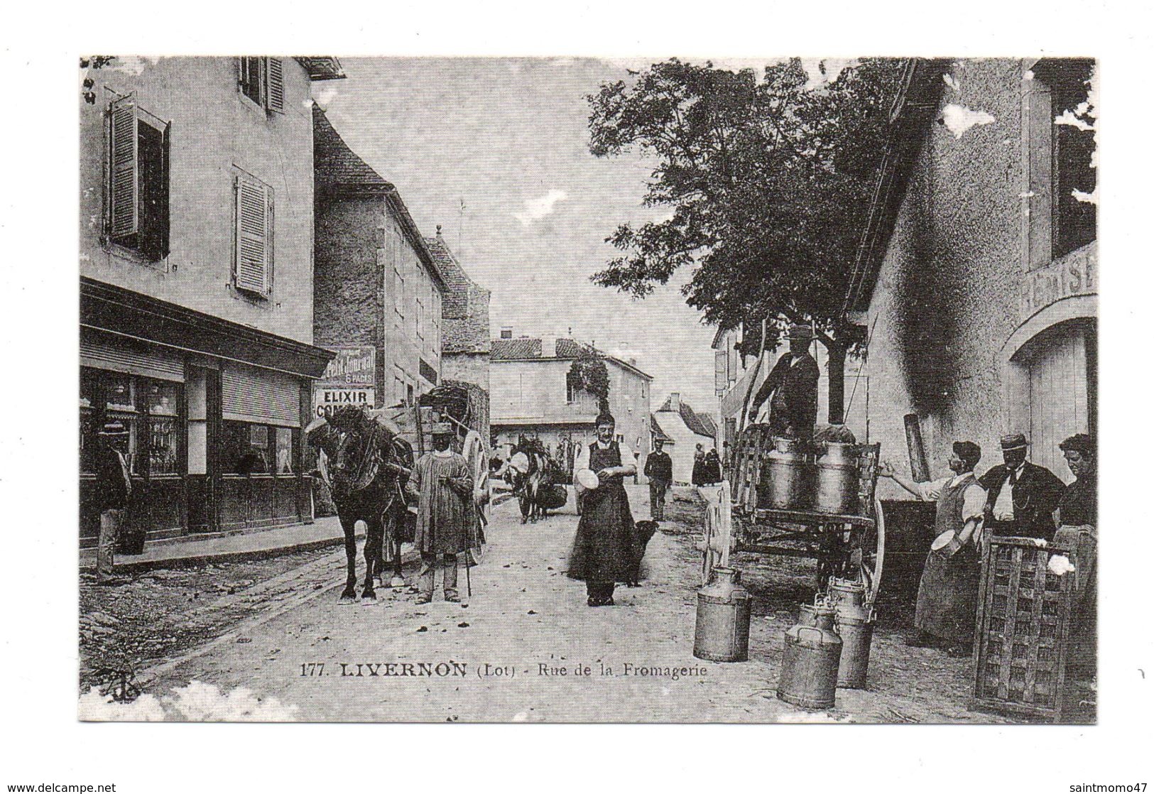 46 - LIVERNON . RUE DE LA FROMAGERIE . Retirage - Réf. N°6720 - - Livernon