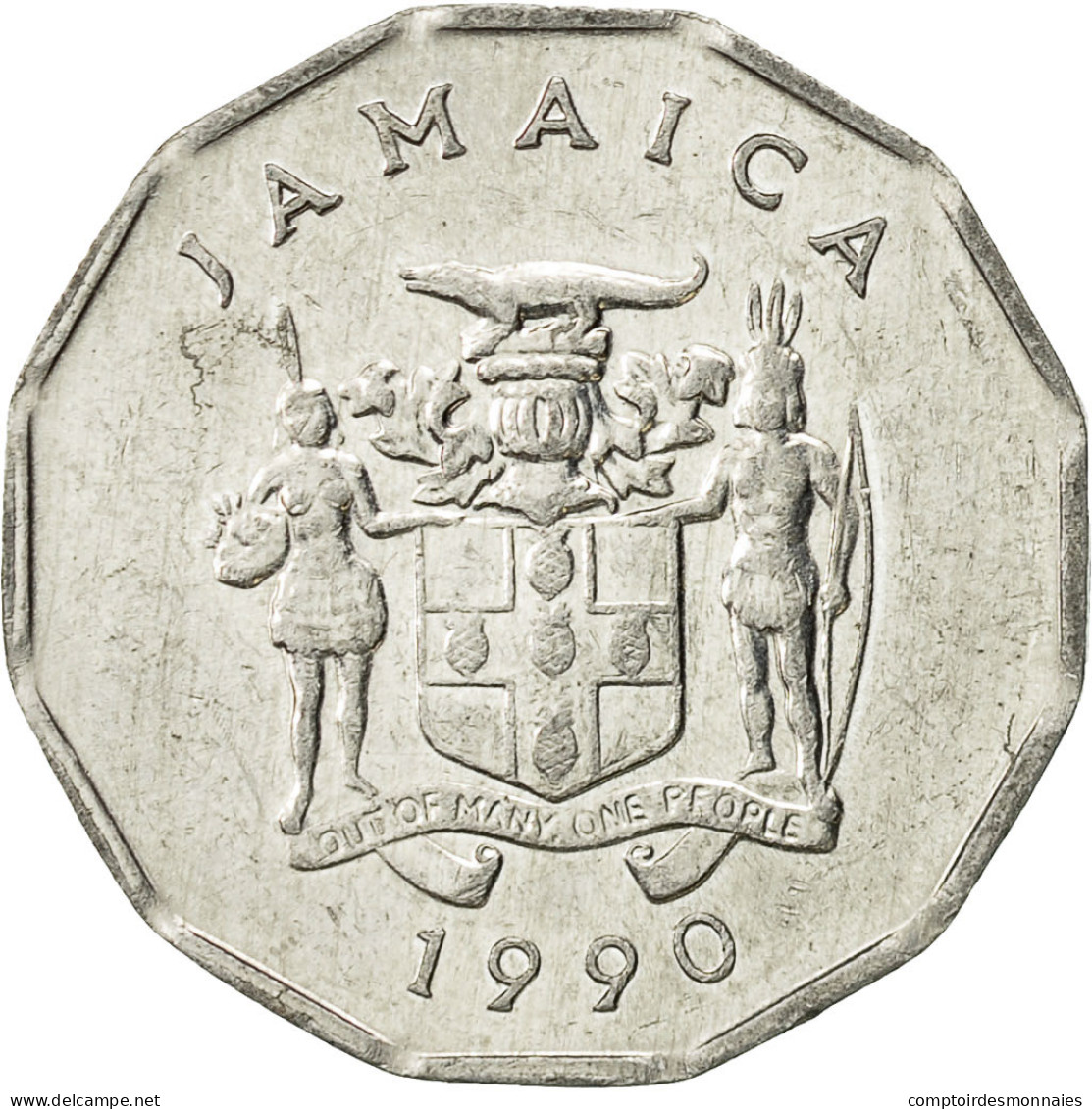 Monnaie, Jamaica, Elizabeth II, Cent, 1990, British Royal Mint, TTB+, Aluminium - Jamaica