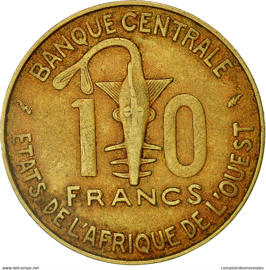 Monnaie, West African States, 10 Francs, 1976, TTB, Aluminum-Nickel-Bronze - Elfenbeinküste