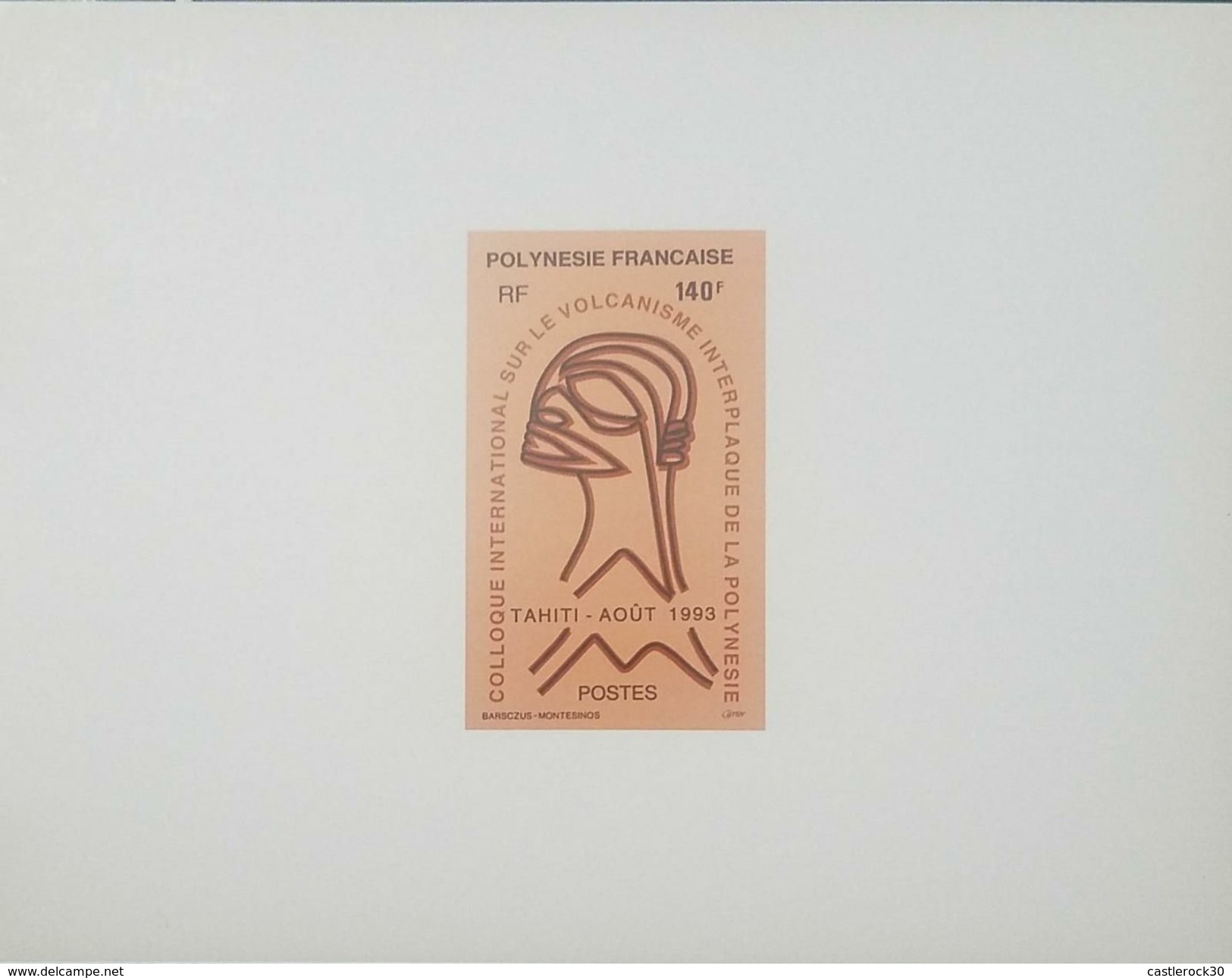 L) 1993 FRENCH POLYNESIA, INTERNATIONAL SYMPOSIUM ON THE INTER-VOLATILE VOLCANISM OF POLYNESIA, GODDESS OF THE VOLCANOES - Unused Stamps