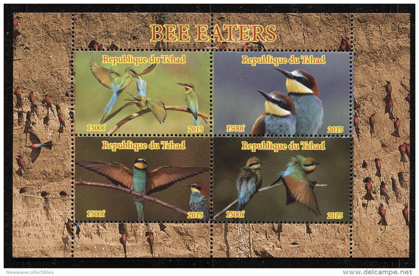 BIRDS,**NEW ISSUE**HUMMINGBIRDS,Bee Eaters SOUVENIR SHEET 4 STAMPS,MINT,MNH,#DA110 - Other & Unclassified