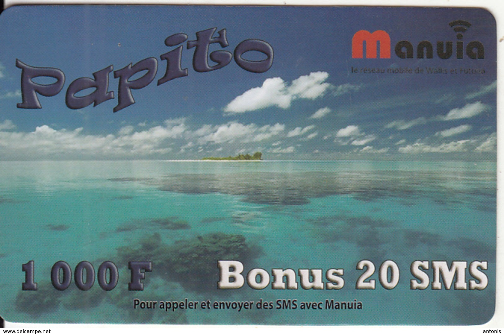 WALLIS & FUTUNA - Seascape, Papito By Manuia Prepaid Card 1000F, Used - Wallis And Futuna