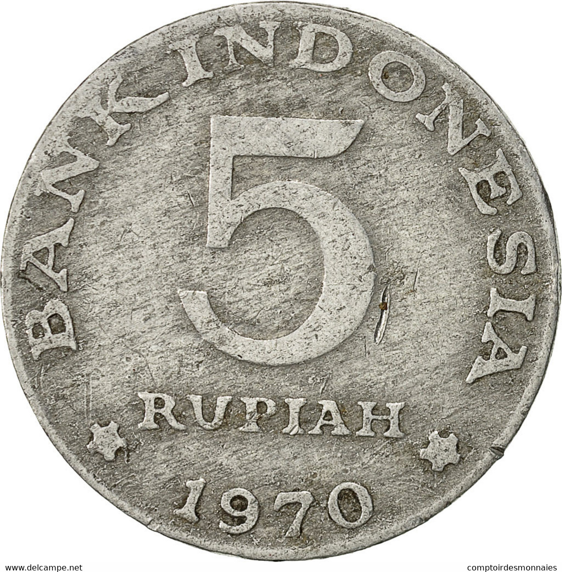 Monnaie, Indonésie, 5 Rupiah, 1970, TB+, Aluminium, KM:22 - Indonesien