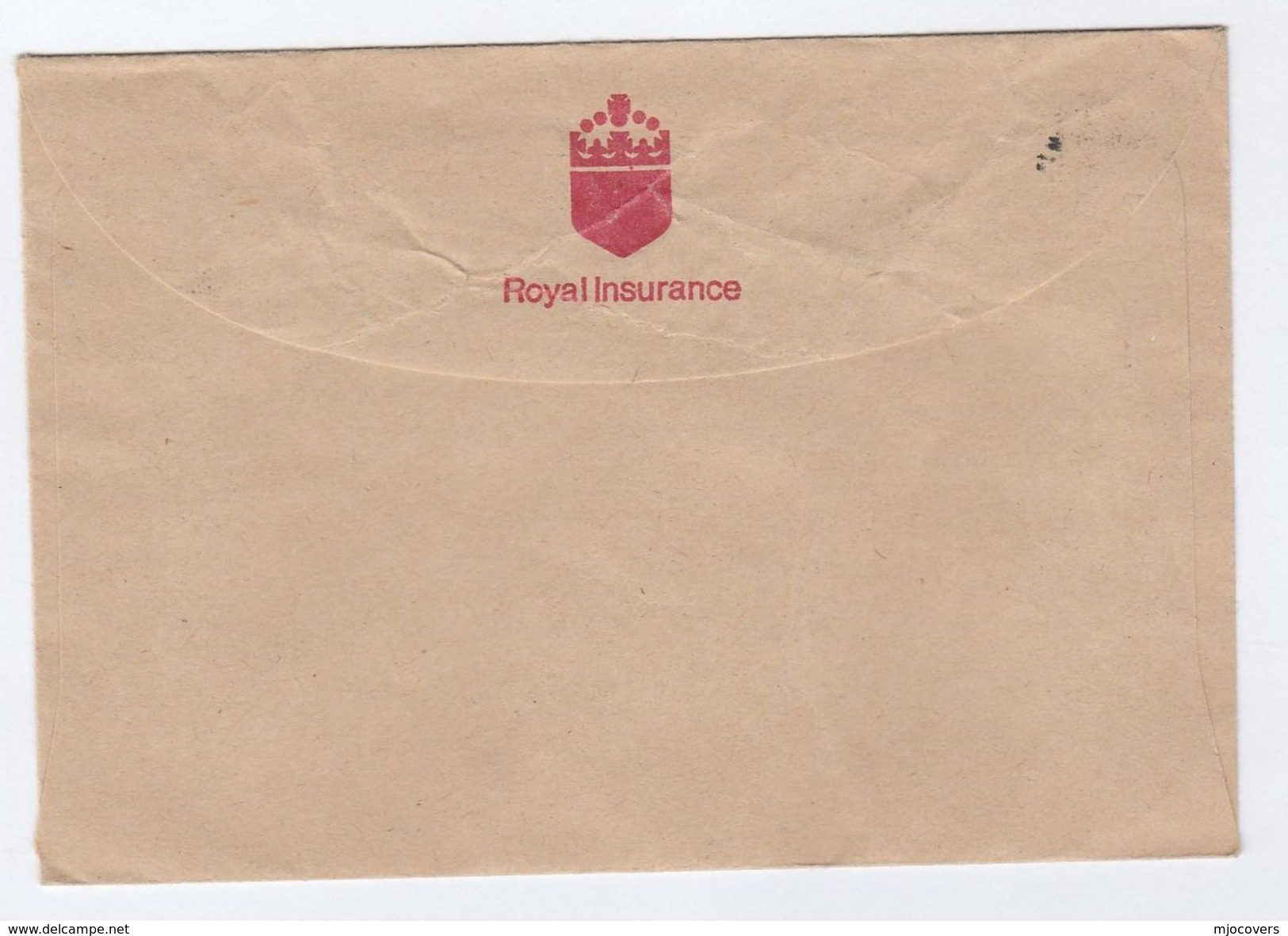 1975 Chesterfield PERFIN  'RO'  Stamps Royal Insurance Co Perfins COVER GB - Perforadas