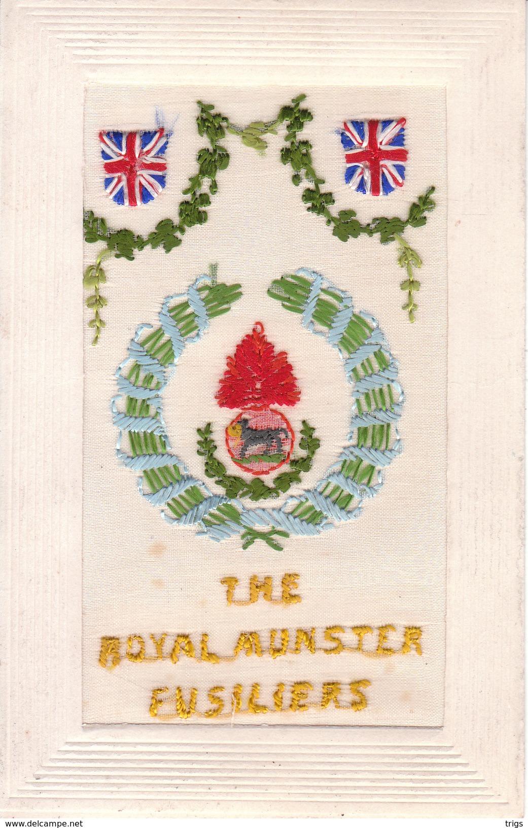 (1914-1918) - SILK POSTCARD, The Royal Munster Fusiliers - Guerre 1914-18