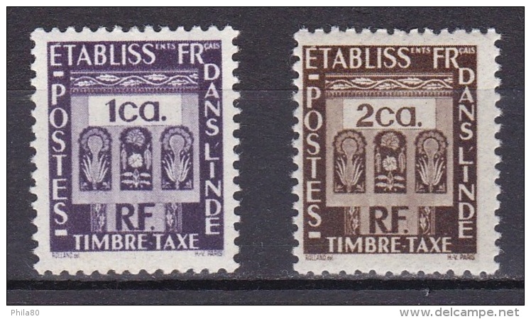 Inde Taxe N°1 Et 2* - Used Stamps