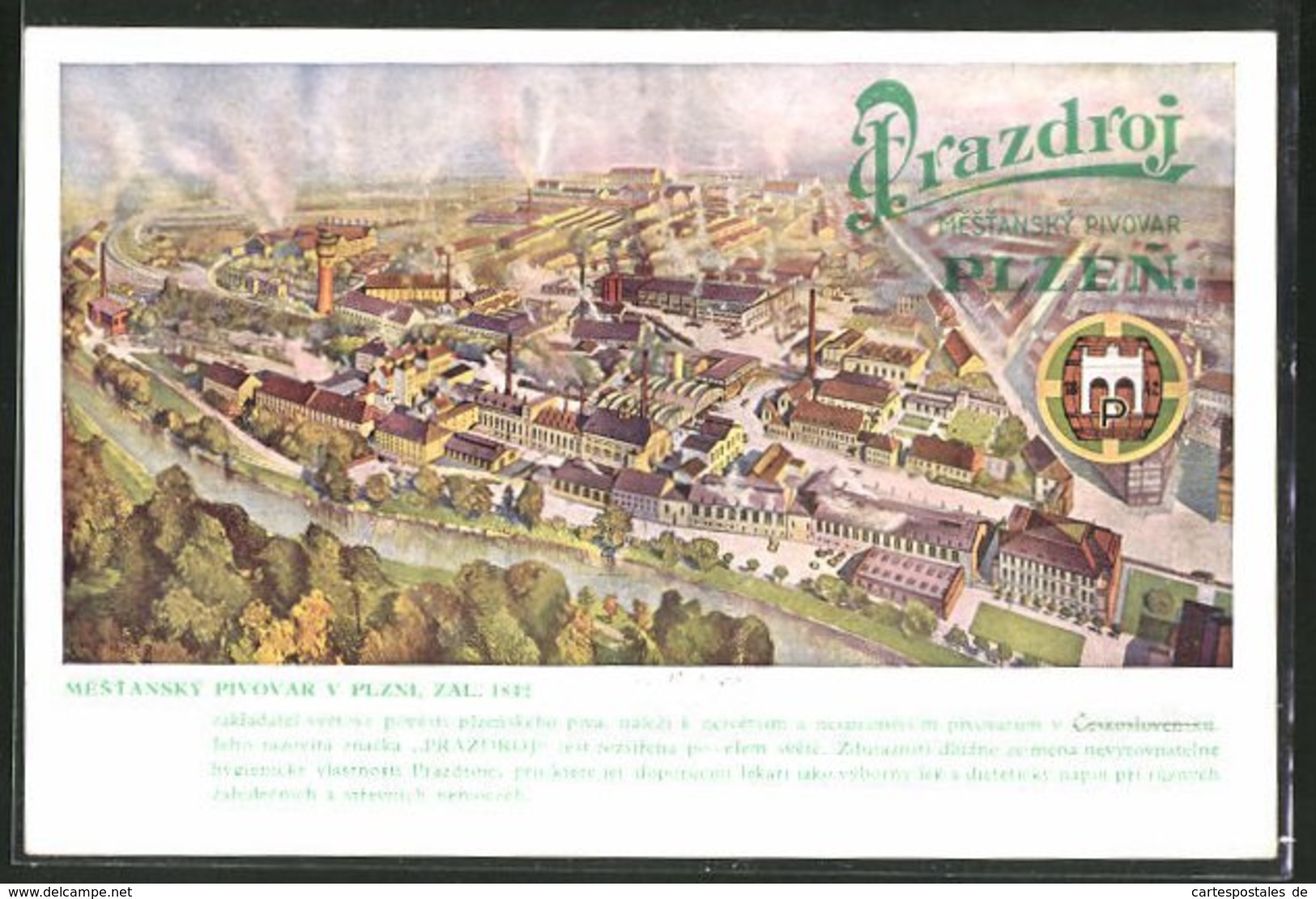 AK Plzen / Pilsen, Mestansky Pivovar V Pluzni, Zal. 1842, Brauerei - Tchéquie