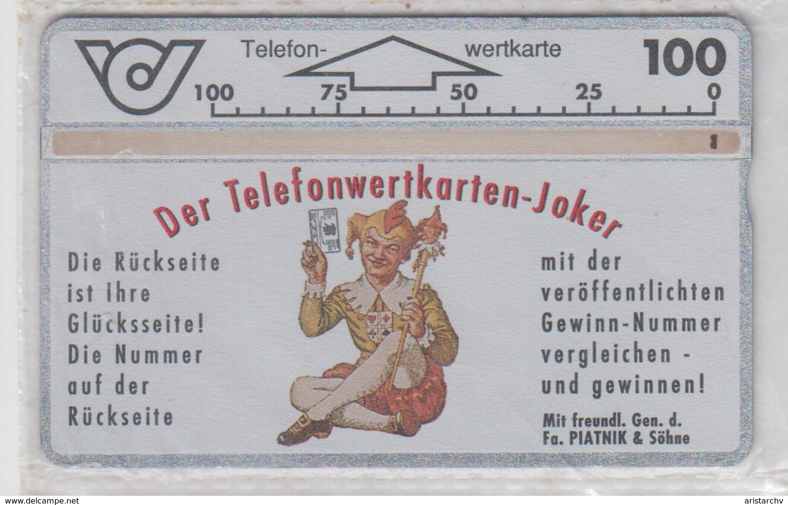 AUSTRIA 1991 DER TELEFONWERTKARTEN JOKER USED - Austria