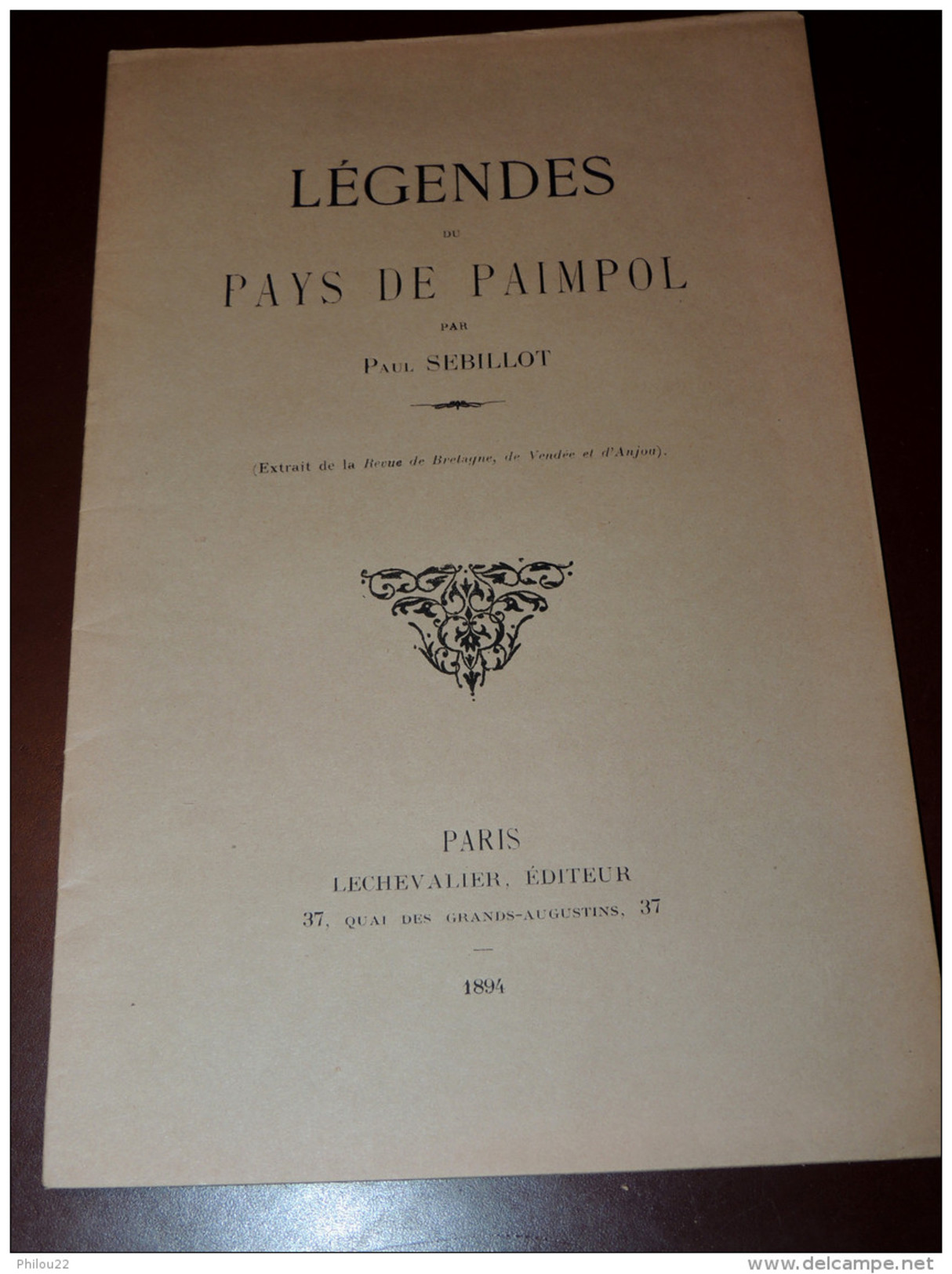 PAUL SEBILLOT - Légendes Du Pays De Paimpol - 1894 - 1801-1900