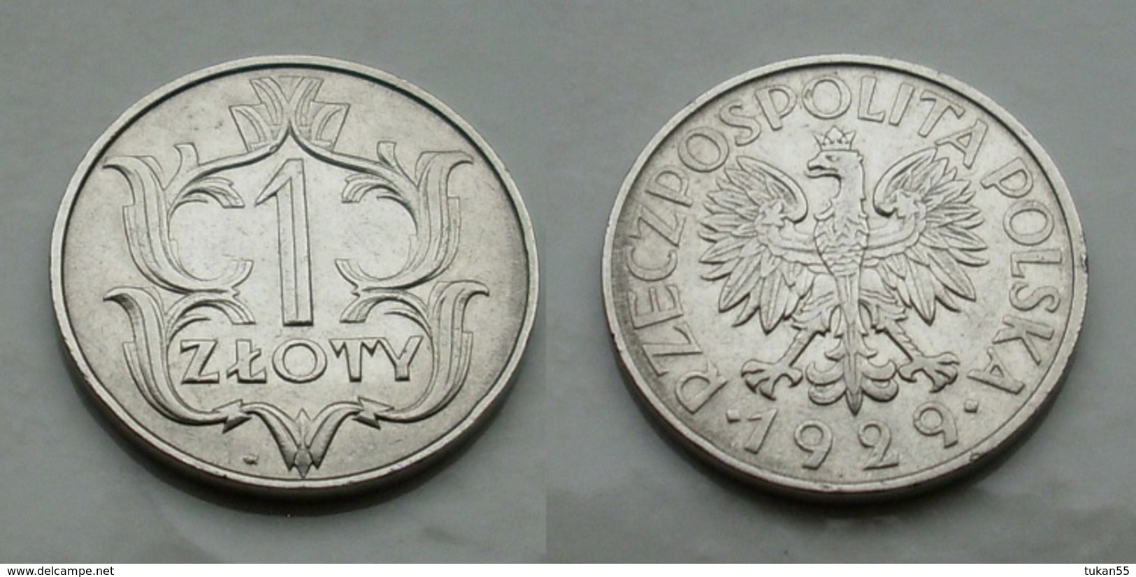 Polen 1 Zloty 1929 VZ Vorzüglich Ni.Cu      (R488) - Polen