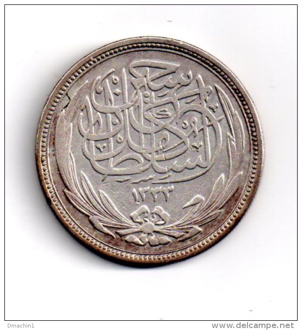 Argent - 20 Piastres De 1917- Voir état - Egypte