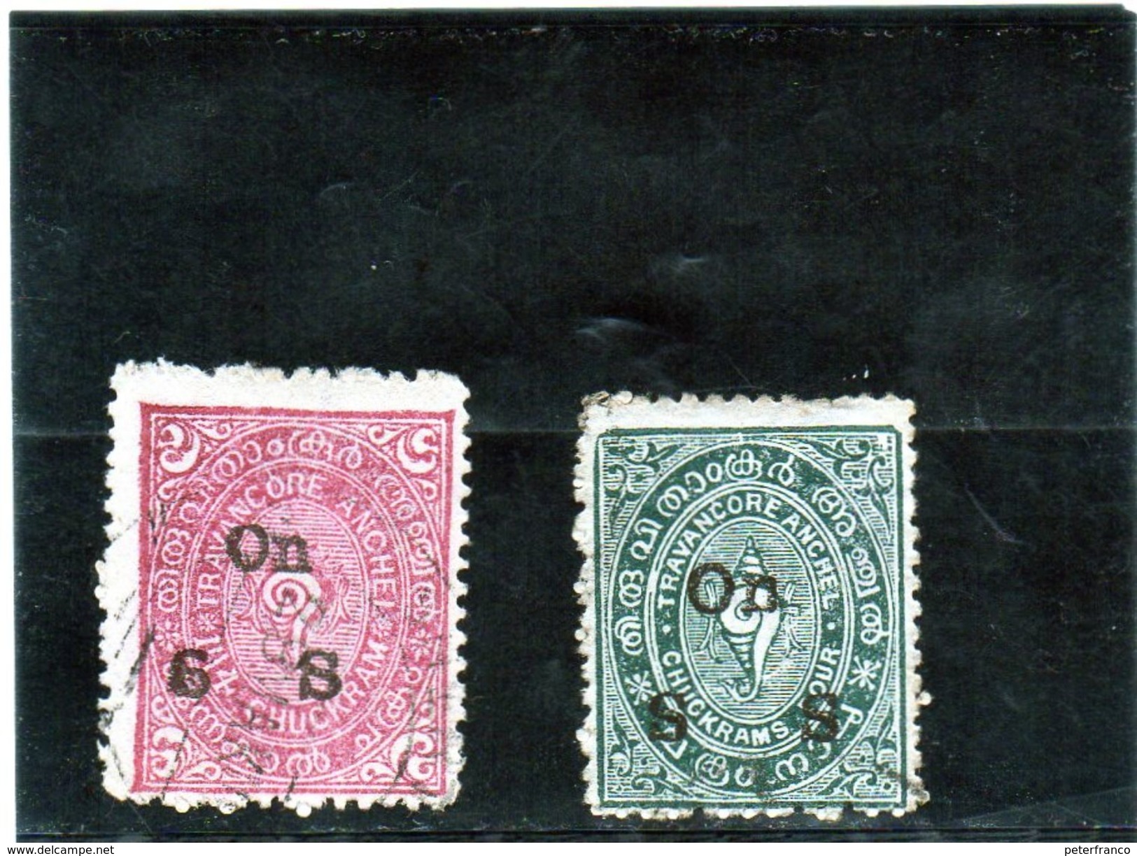 B - 1911 India - Stati Principeschi - Travancore - Lumaca - Travancore