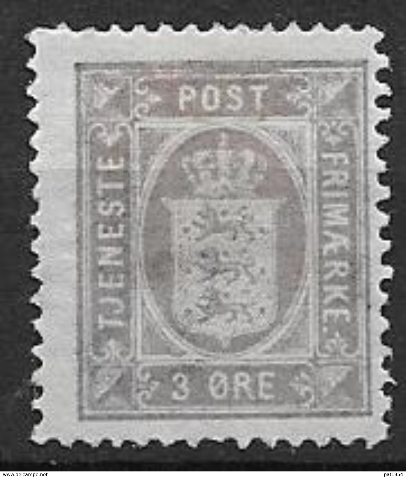 Danemark 1875 Service N° 5B Dentelé 14X13 1/2 Neuf MLH - Service