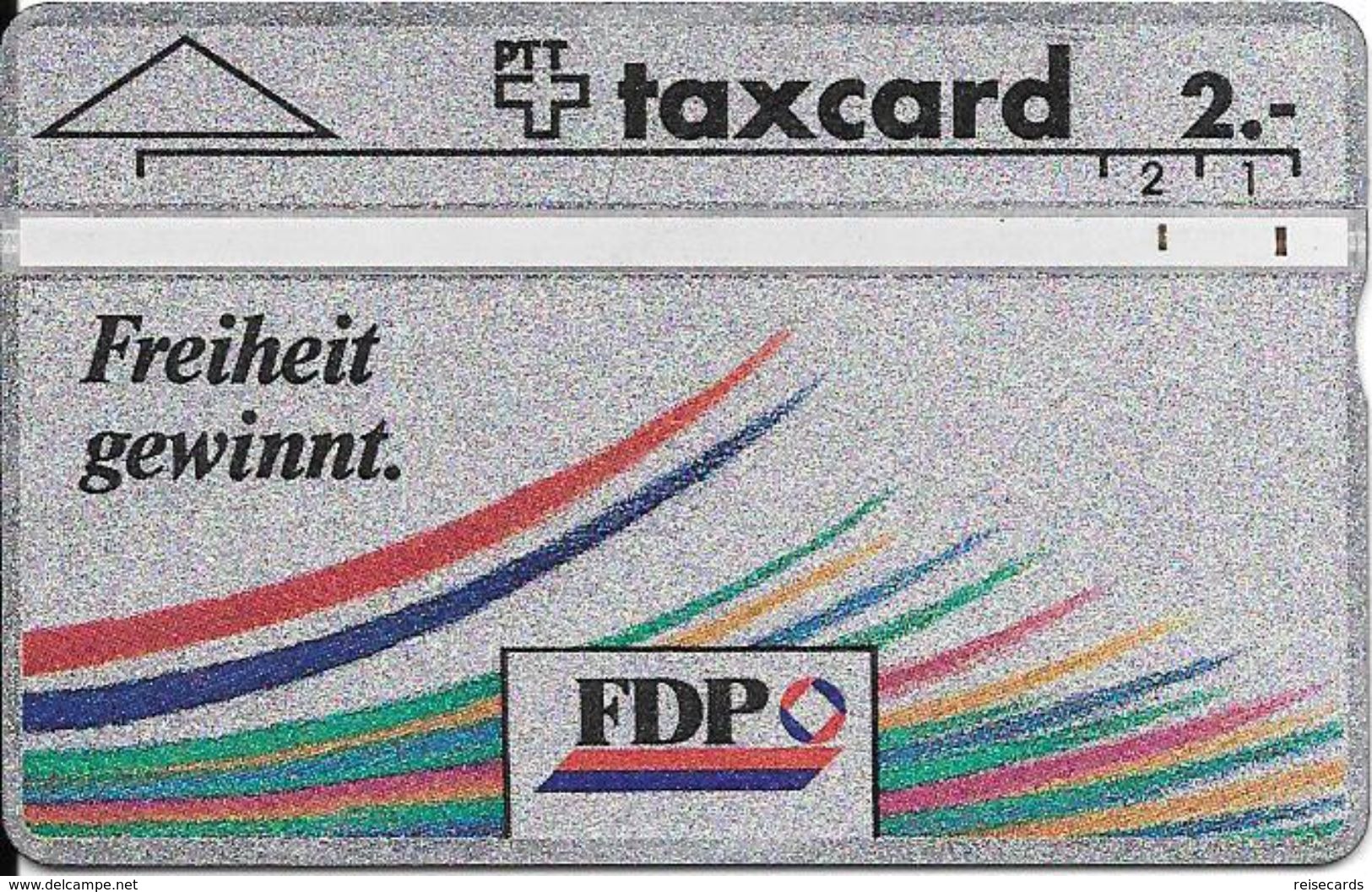 PTT: K-91/26A 104F FDP - Freisinnig-Demokratische Partei - Svizzera