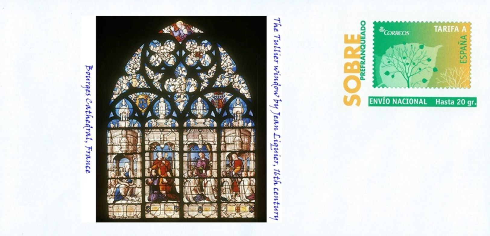 SPAIN, Stained Glass Windows, Bourges Cathedral, France (the Tullier Window By Jean Liquier, 16th Century) - Vidrios Y Vitrales