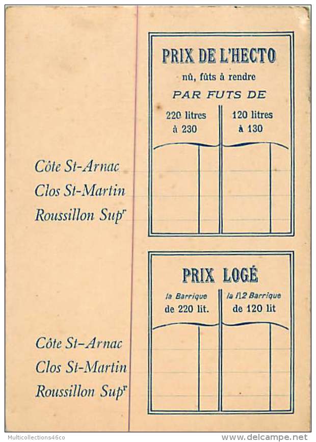 221217 - Carte De Visite - 66 RIVESALTES MARTIN Fils Vins De Table Crus Coteaux St Arnac Et St Martin Propriétaire - Rivesaltes