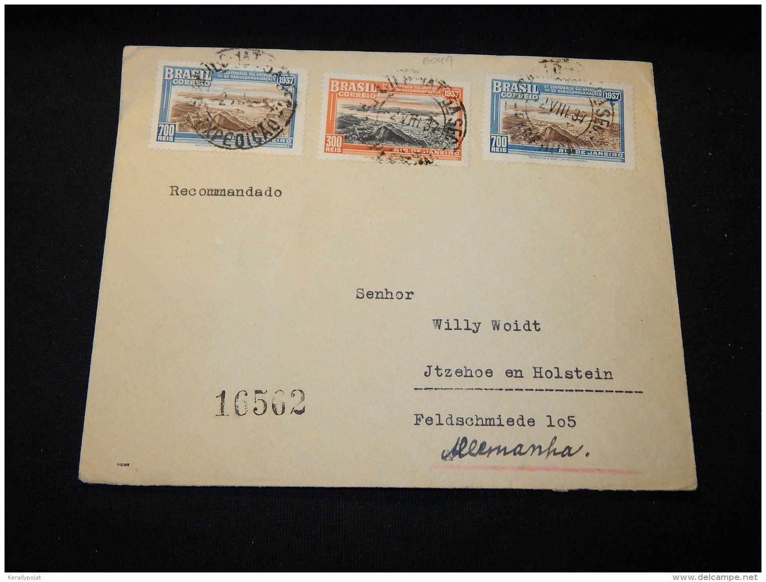 Brazil 1937 Registered Cover To Germany__(L-6049) - Briefe U. Dokumente