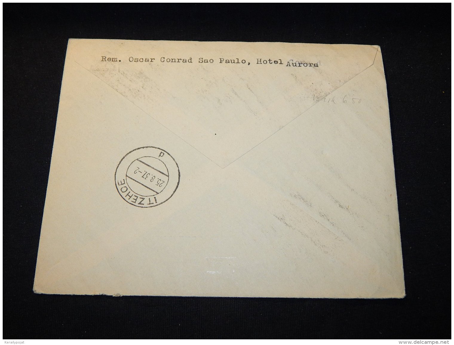 Brazil 1937 Registered Cover To Germany__(L-6049) - Briefe U. Dokumente