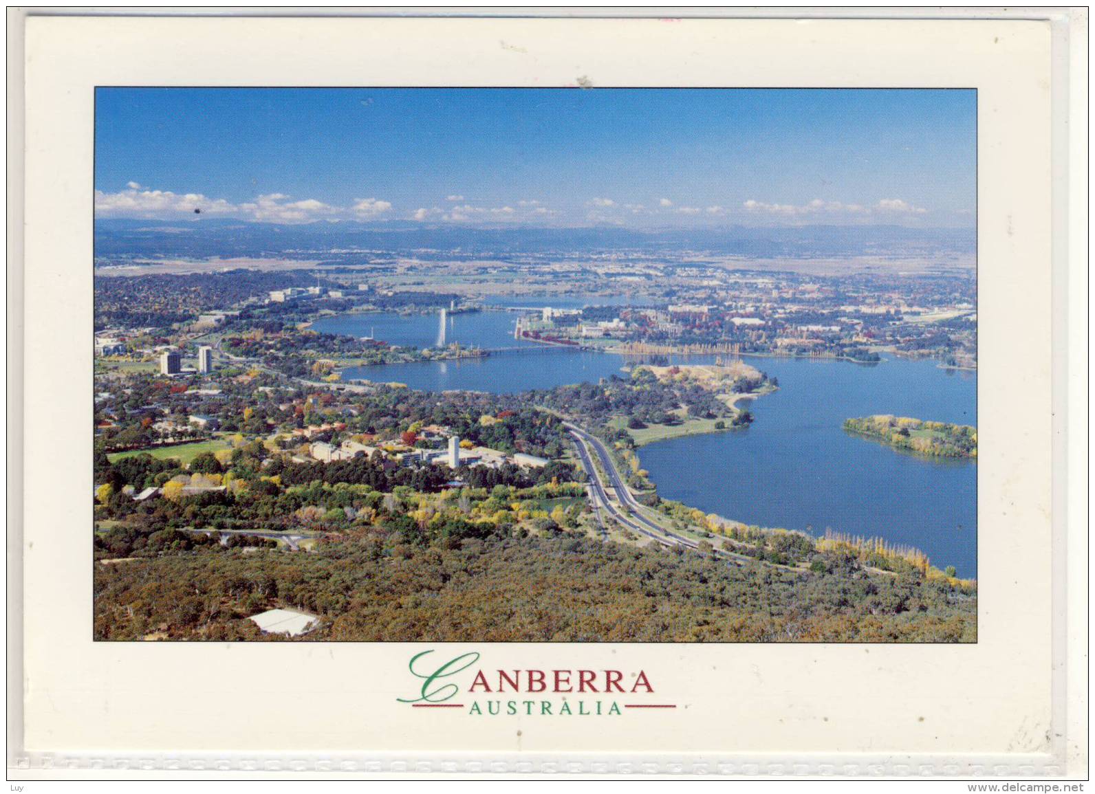 CANBERRA LOOKING TOWARDS LAKE BURLEY GRIFFIN FROM TELSTRA TOWER ON BLACK MOUNTAIN - Canberra (ACT)