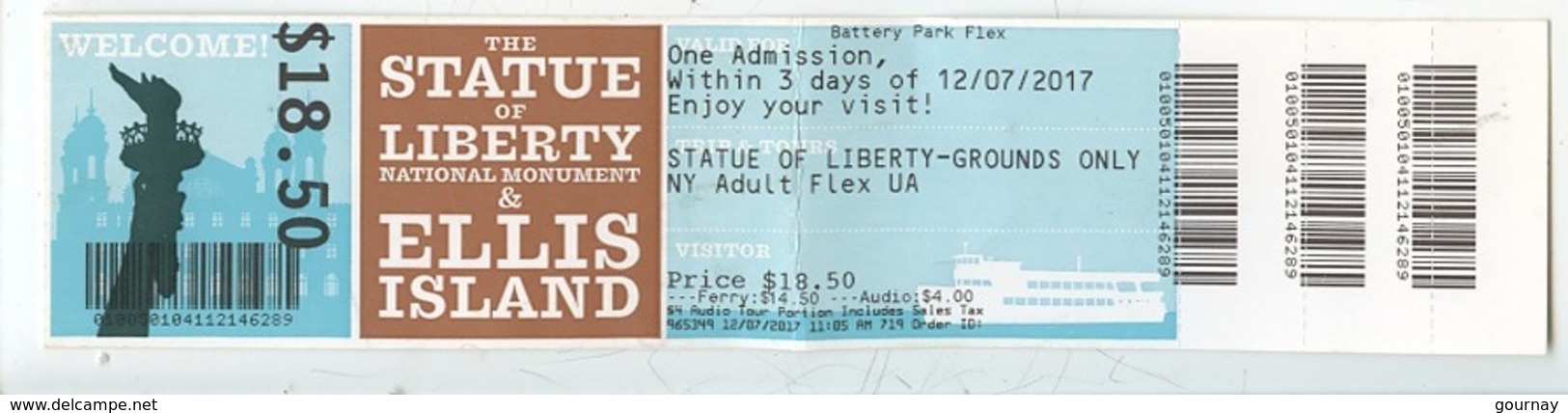 Ticket : The Statue Of Liberty National Monument & Ellis Island - Eintrittskarten