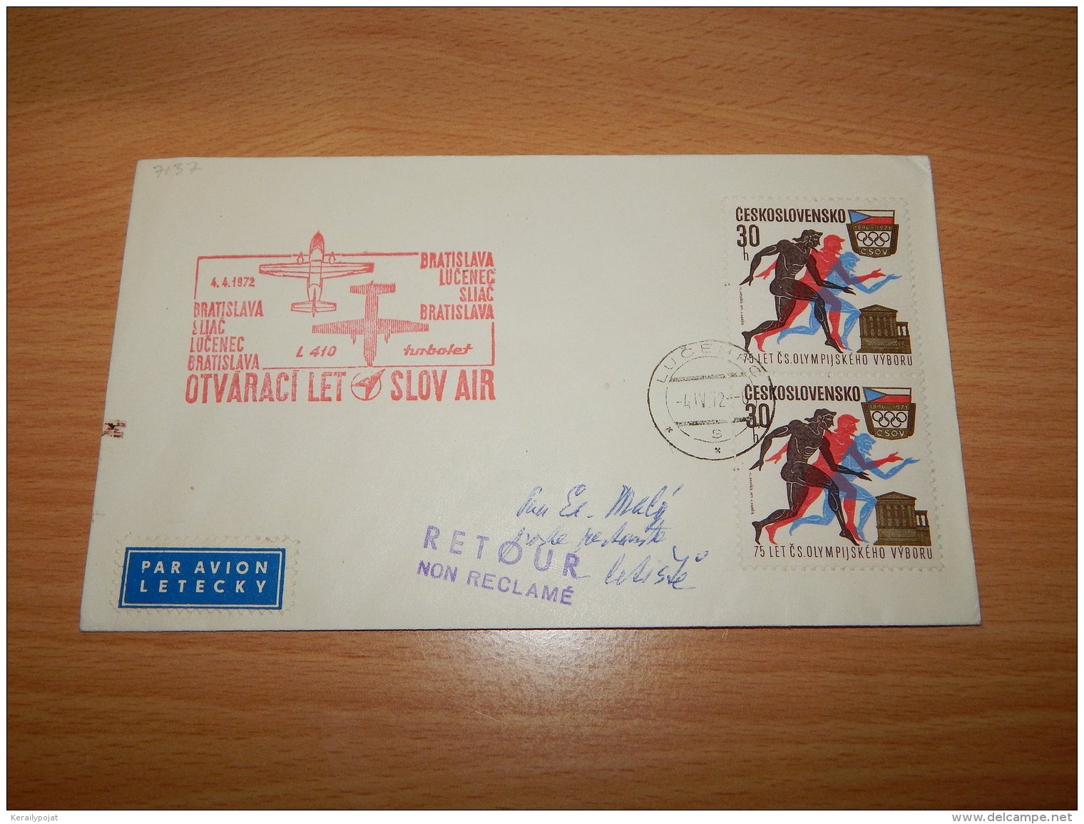 Czechoslovakia 1971 Slov Air Mail Cover__(L-7137) - Airmail