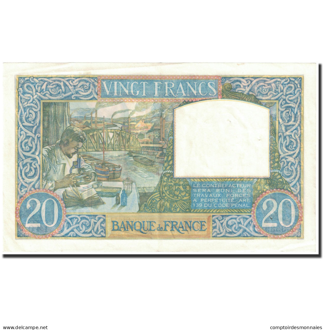 Billet, France, 20 Francs, 1941, 1941-04-03, SUP, Fayette:12.13, KM:92b - 20 F 1939-1942 ''Science Et Travail''