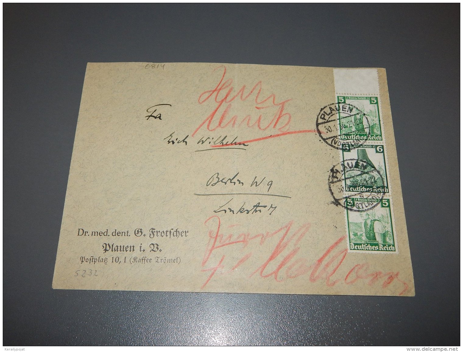 Germany 1936 Plauen Cover__(L-6814) - Covers & Documents