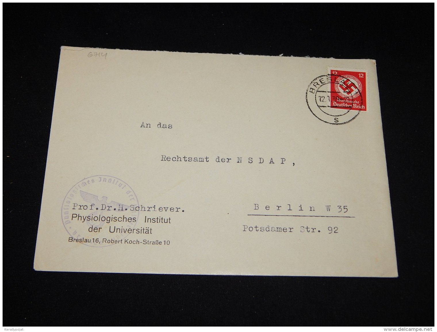 Germany 1939 Breslau Censored Cover__(L-6714) - Covers & Documents