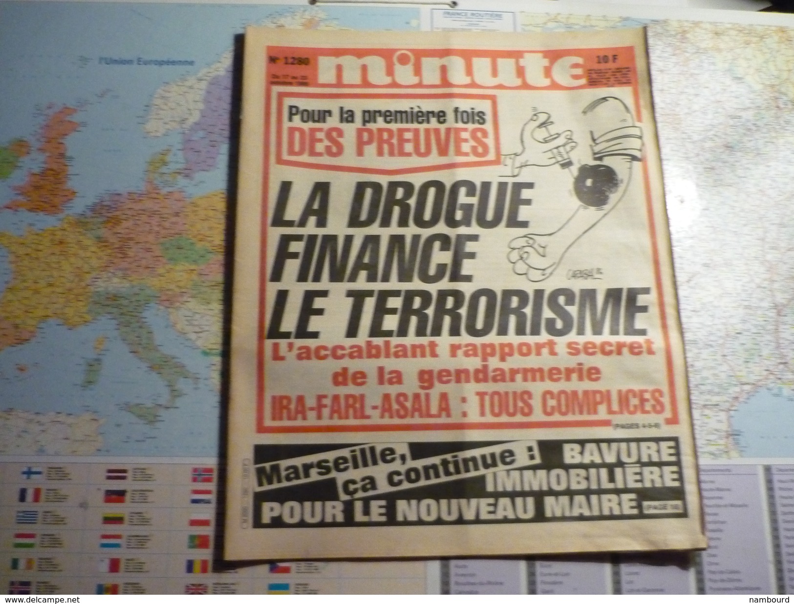 Minute N°1280 Du 17 Au 23 Octobre 1986 La Drogue Finance Le Terrorisme... - Politique