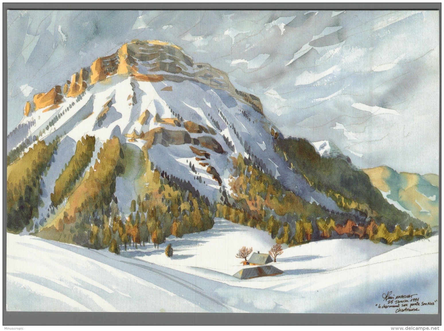 CPM 38 - Le Massif De La Chartreuse - Chamechaude - Aquarelle D'Alexis Nouailhat - Sonstige & Ohne Zuordnung