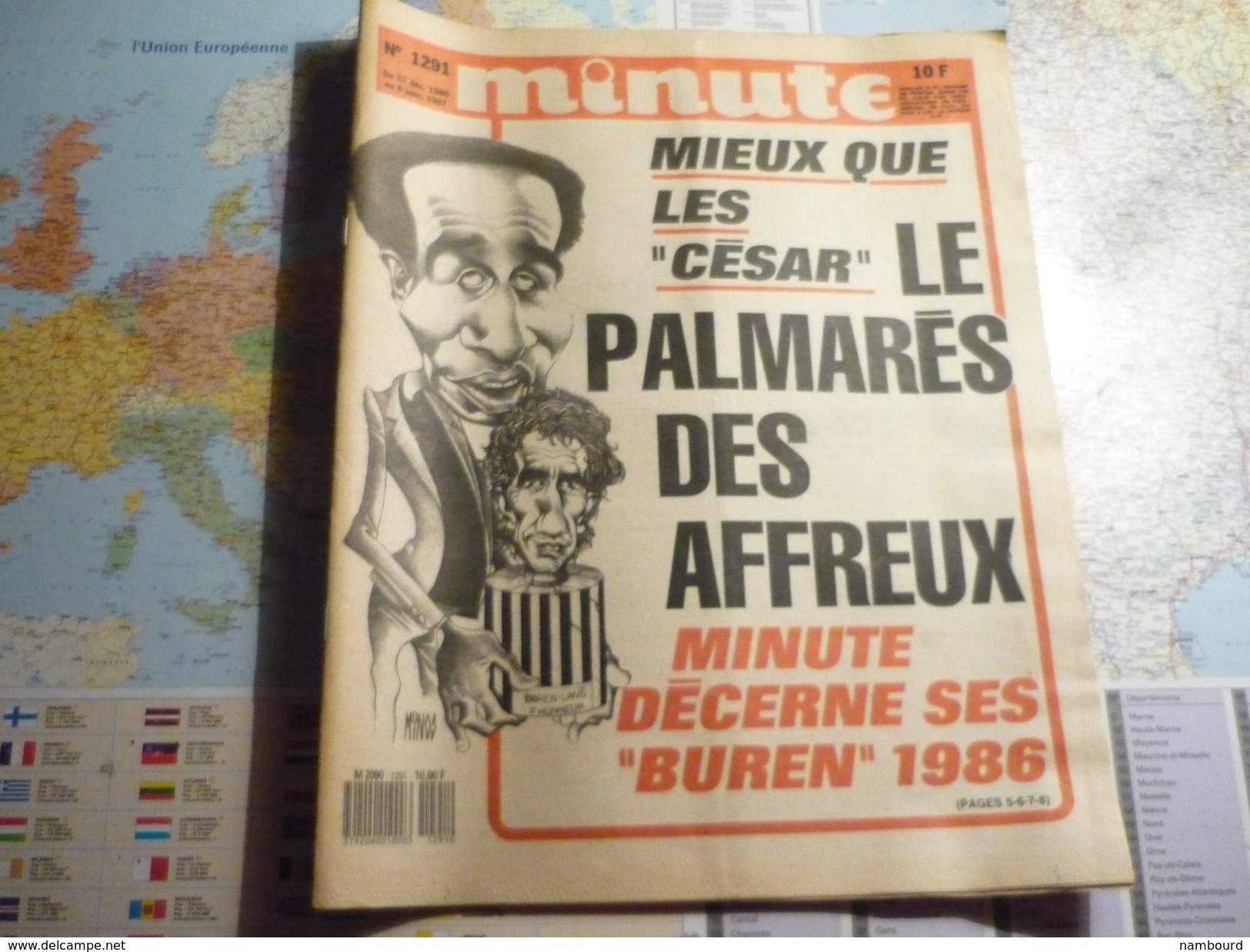 Minute N°1291 Du 31 Décembre 1986 Au 6 Janvier 1987 Mieux Que Les "César" Le Palmarès Des Affreux- Minute Décerne... - Politique