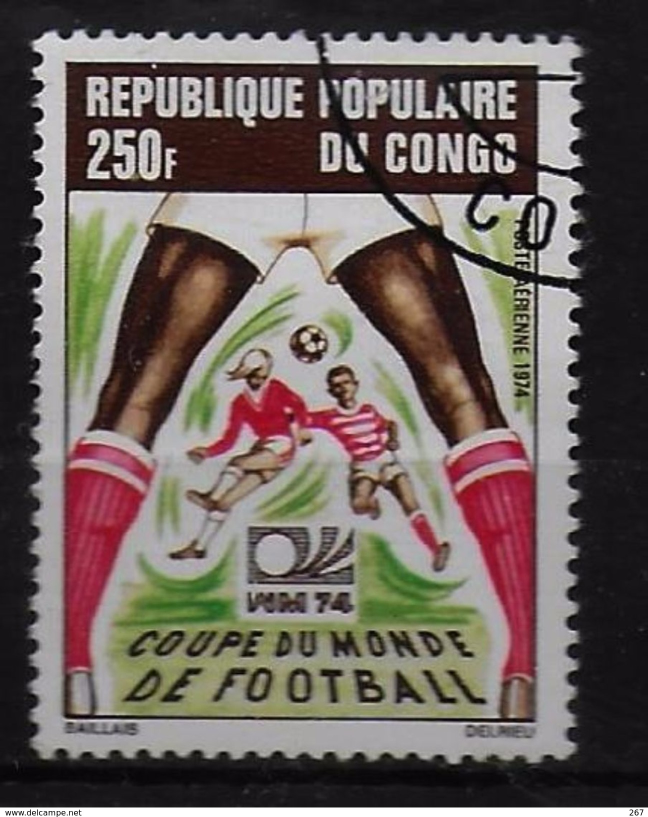 CONGO  PA 188  Oblitere  Cup  1974  Football  Soccer Fussball - 1974 – West-Duitsland
