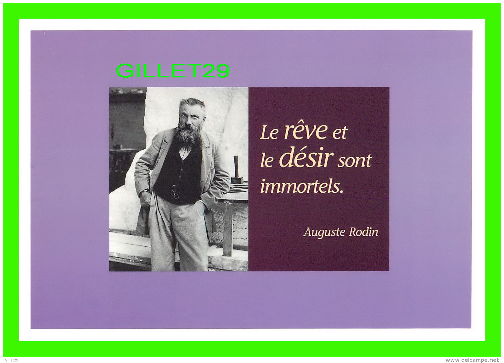 CÉLÉBRITÉS -AUGUSTE RODIN, LE RÊVE ET LE DÉSIR SONT IMMORTELS  - ÉDITIONS HAZAN, 1997 - - Personnages Historiques