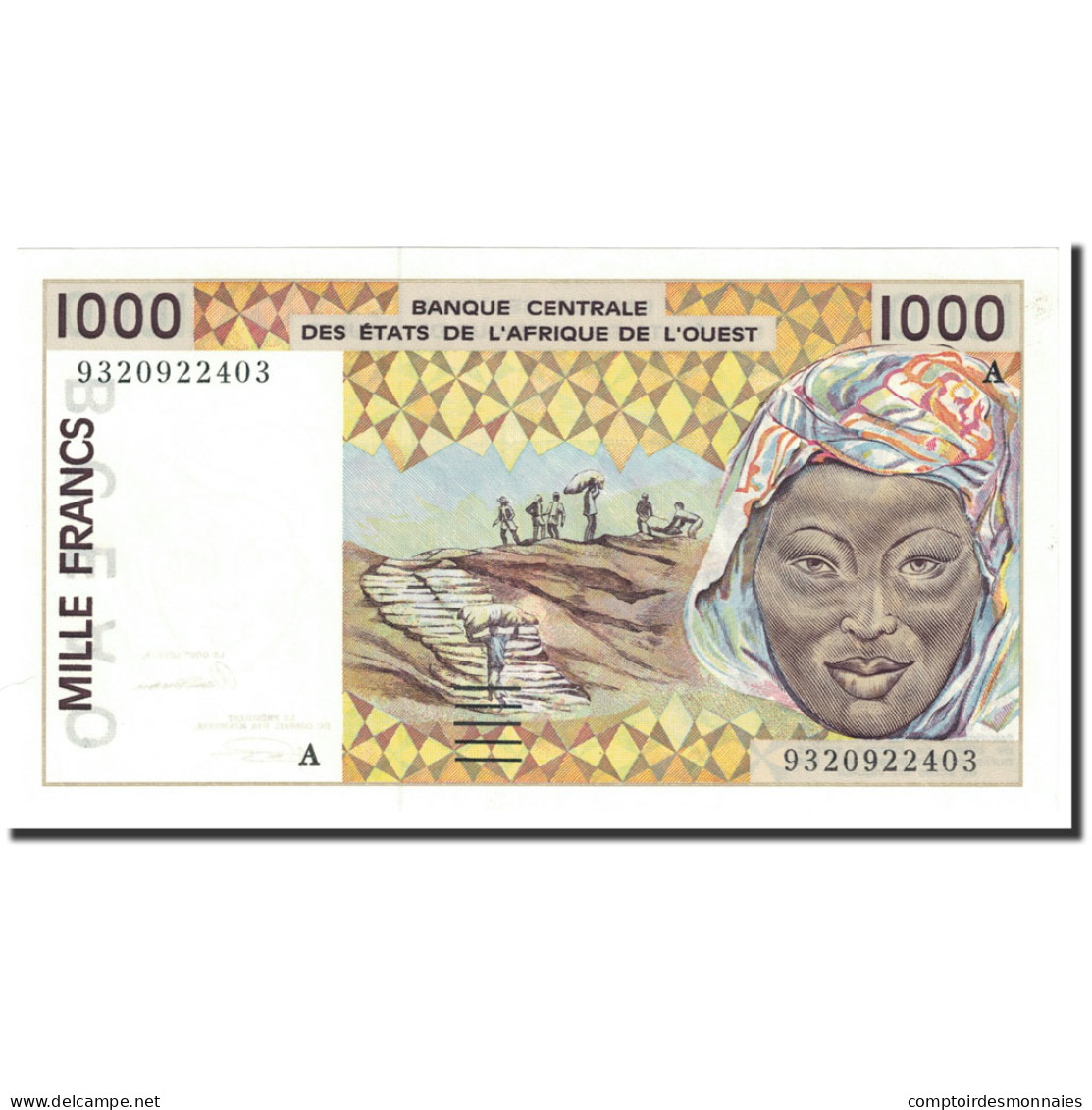 Billet, West African States, 1000 Francs, 1993, Undated (1993), KM:111Ac, NEUF - États D'Afrique De L'Ouest
