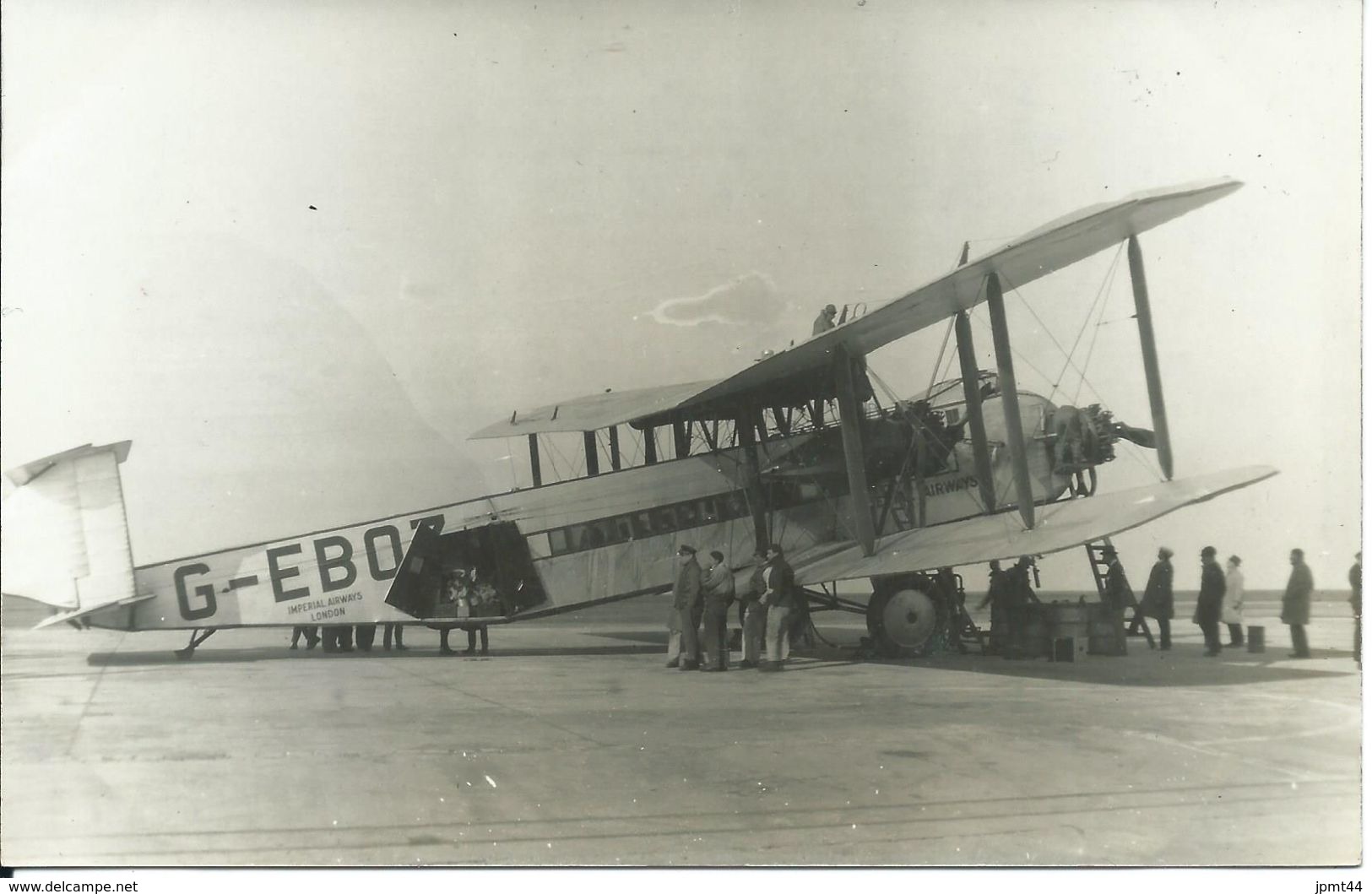 Carte- Photo :Bi-Plan G- EBOZ; Imperial Airways London. Pilote/Personnel; Voyageurs.Superbe - 1919-1938: Fra Le Due Guerre