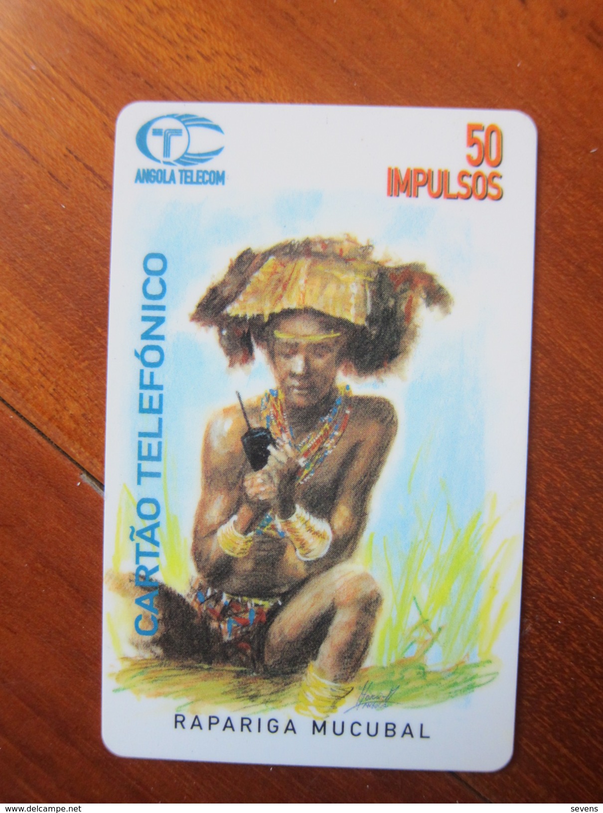 First Issued Chip Phonecard, Local Women On Phone,used - Angola