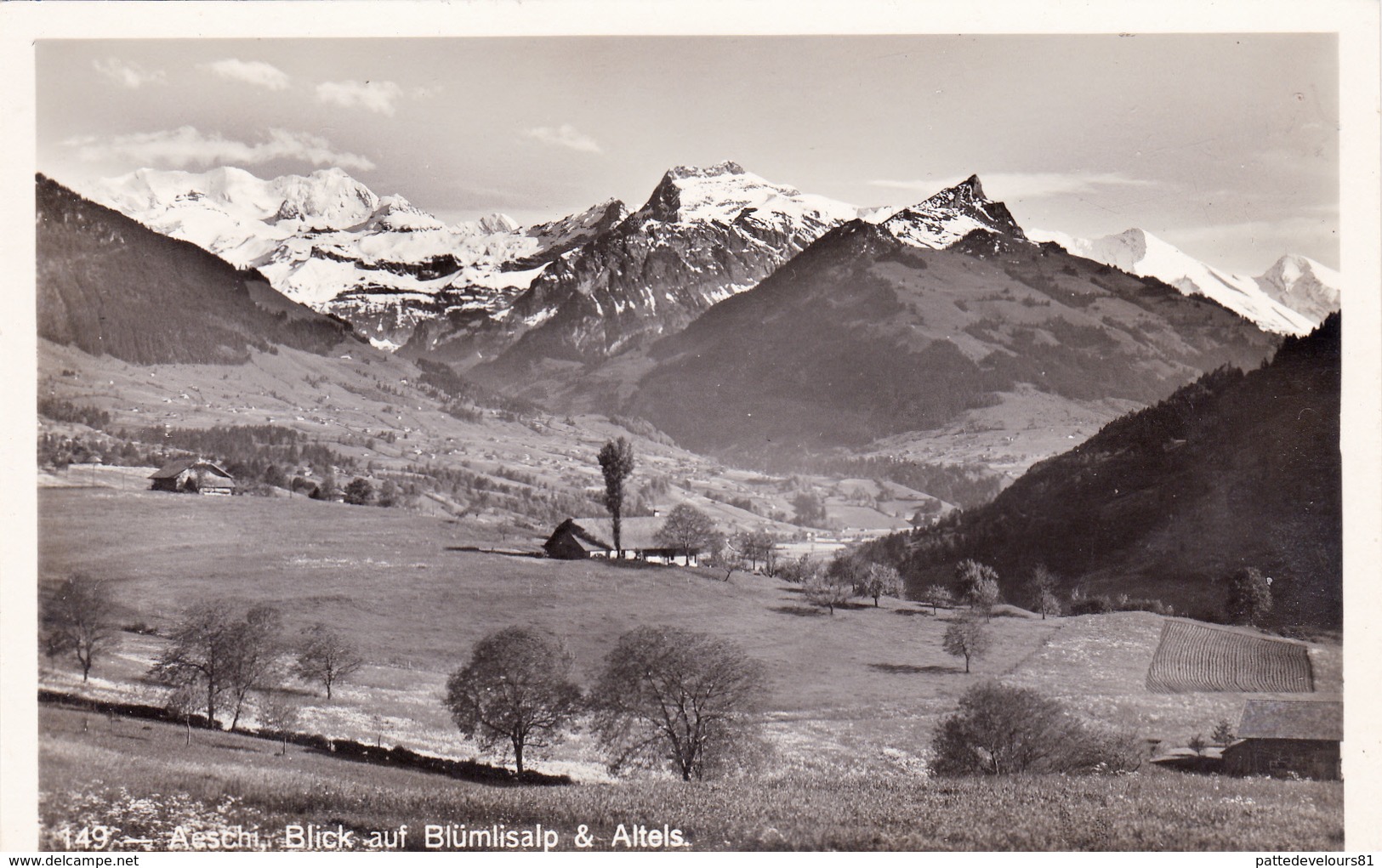 CPSM SUISSE Swiss Schweiz Svizzero AESCHI Blick Auf Blümlisalp & Altels - Aeschi Bei Spiez