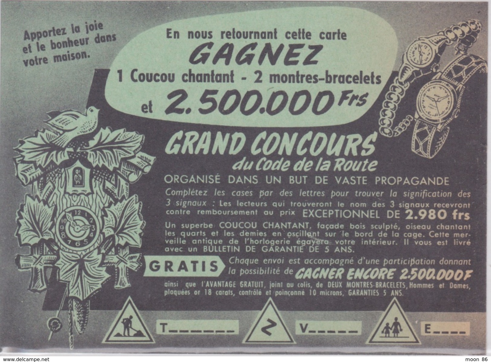 CARTE POSTALE DE CORRESPONDANCE - CONCOURS AVEC MAISON DU COUCOU A ANNEMASSE (74) - Wanduhren