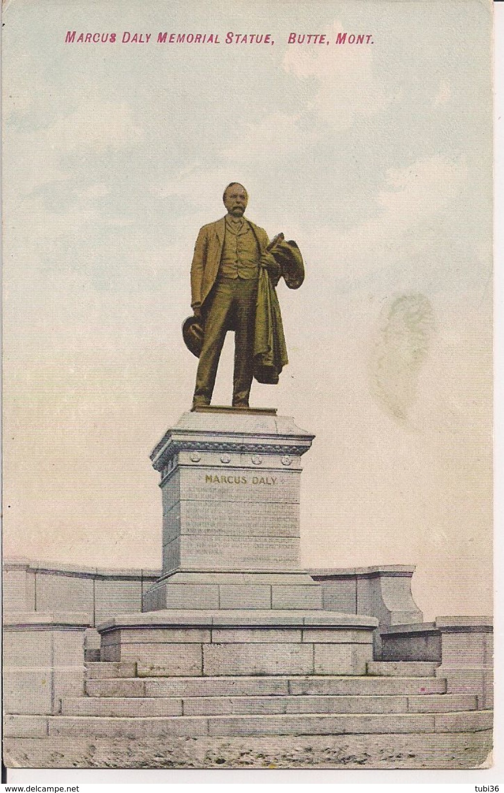 Statue Of Marcus Daly, Pioneer Miner, Butte, Montana - POST CARD - N/V - COLORI - Butte