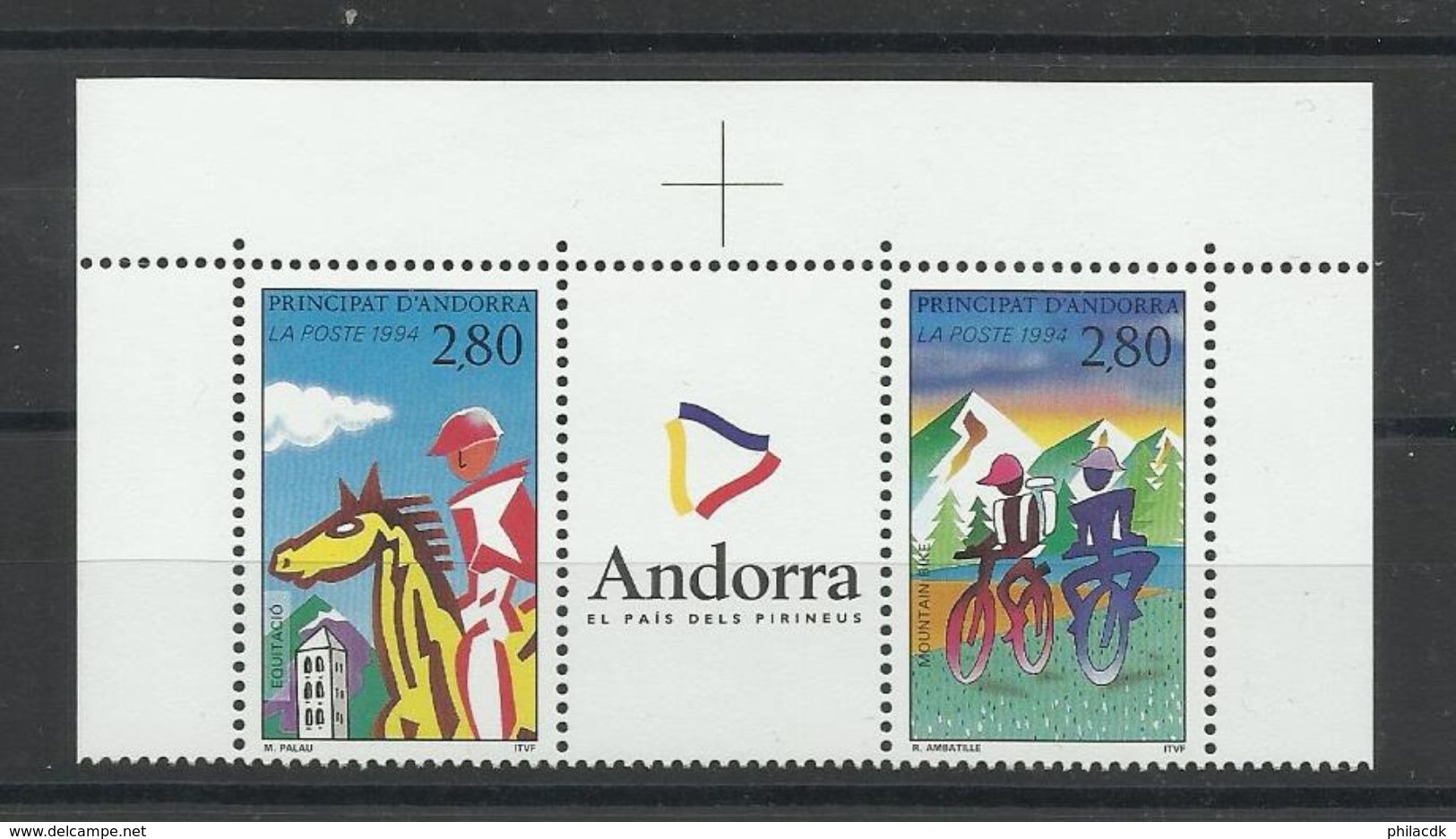 ANDORRE FRANCAIS - N°YT 450A NEUF** LUXE SANS CHARNIERE - COTE YT : 3.40€ - 1994 - Nuovi