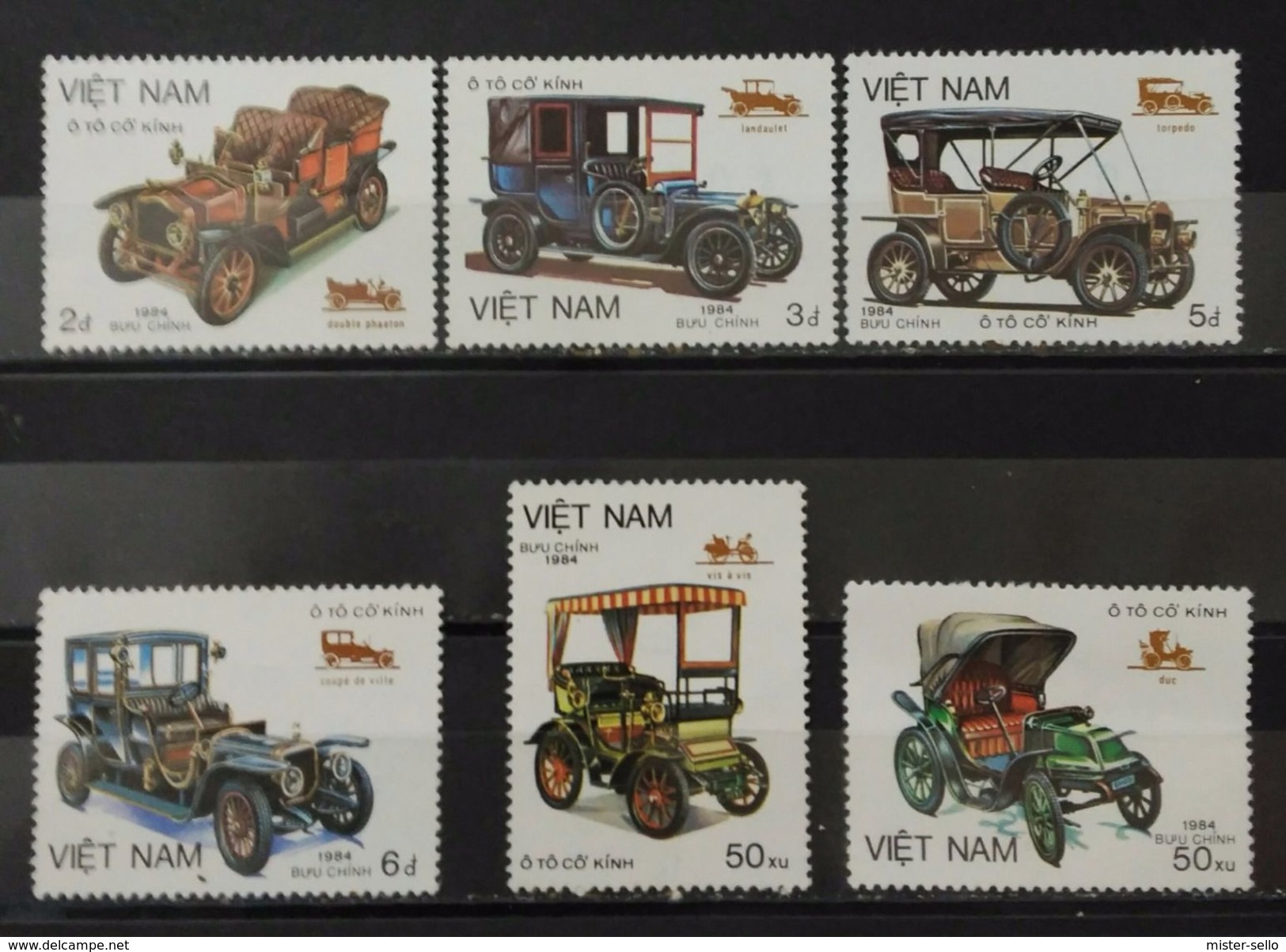 VIETNAM 1984 Veteran Cars. NUEVO - MH * - Coches