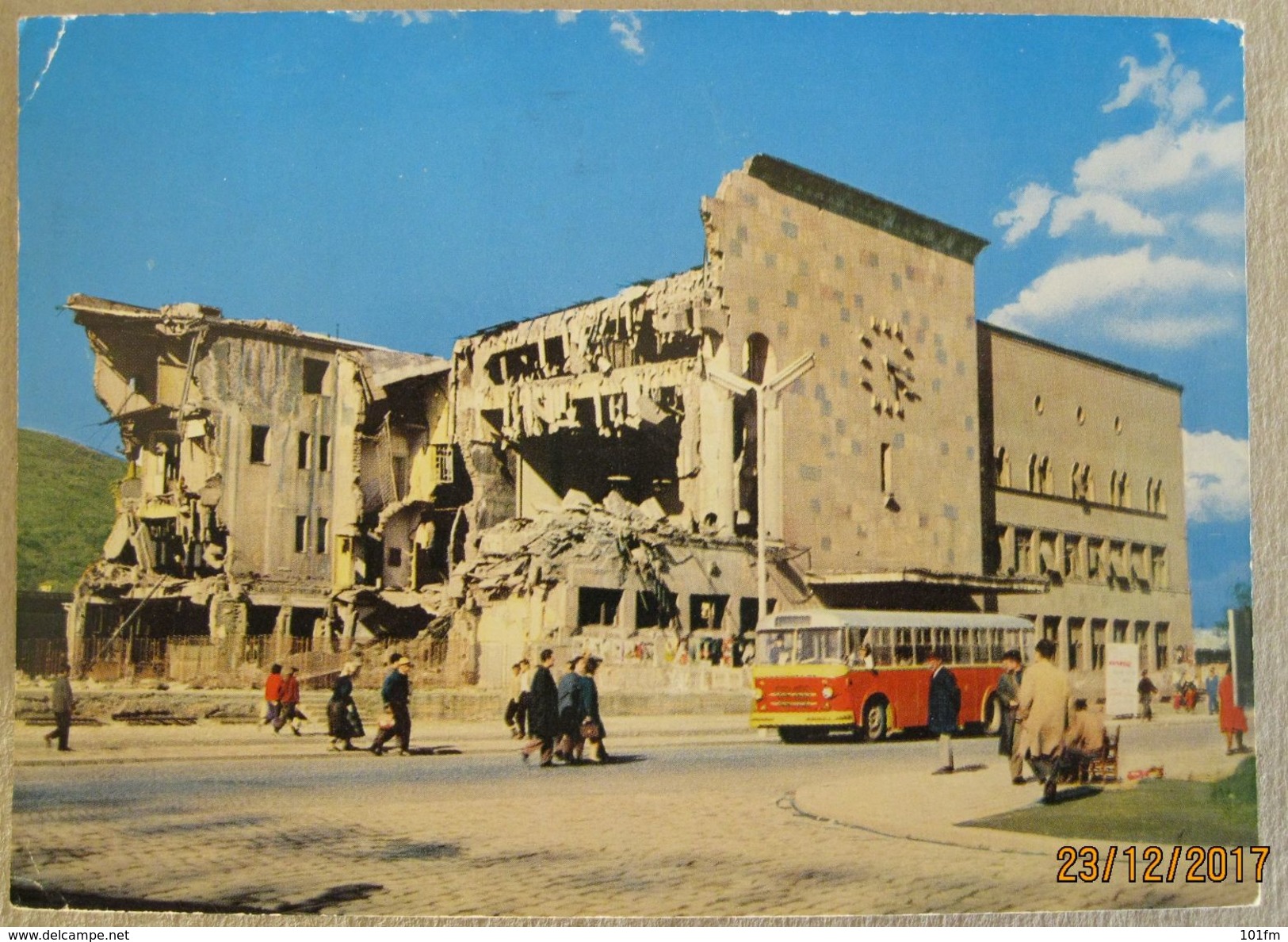 MACEDONIA - SKOPJE NAKON POTRESA 26.07.1963. OLD BUS - Nordmazedonien