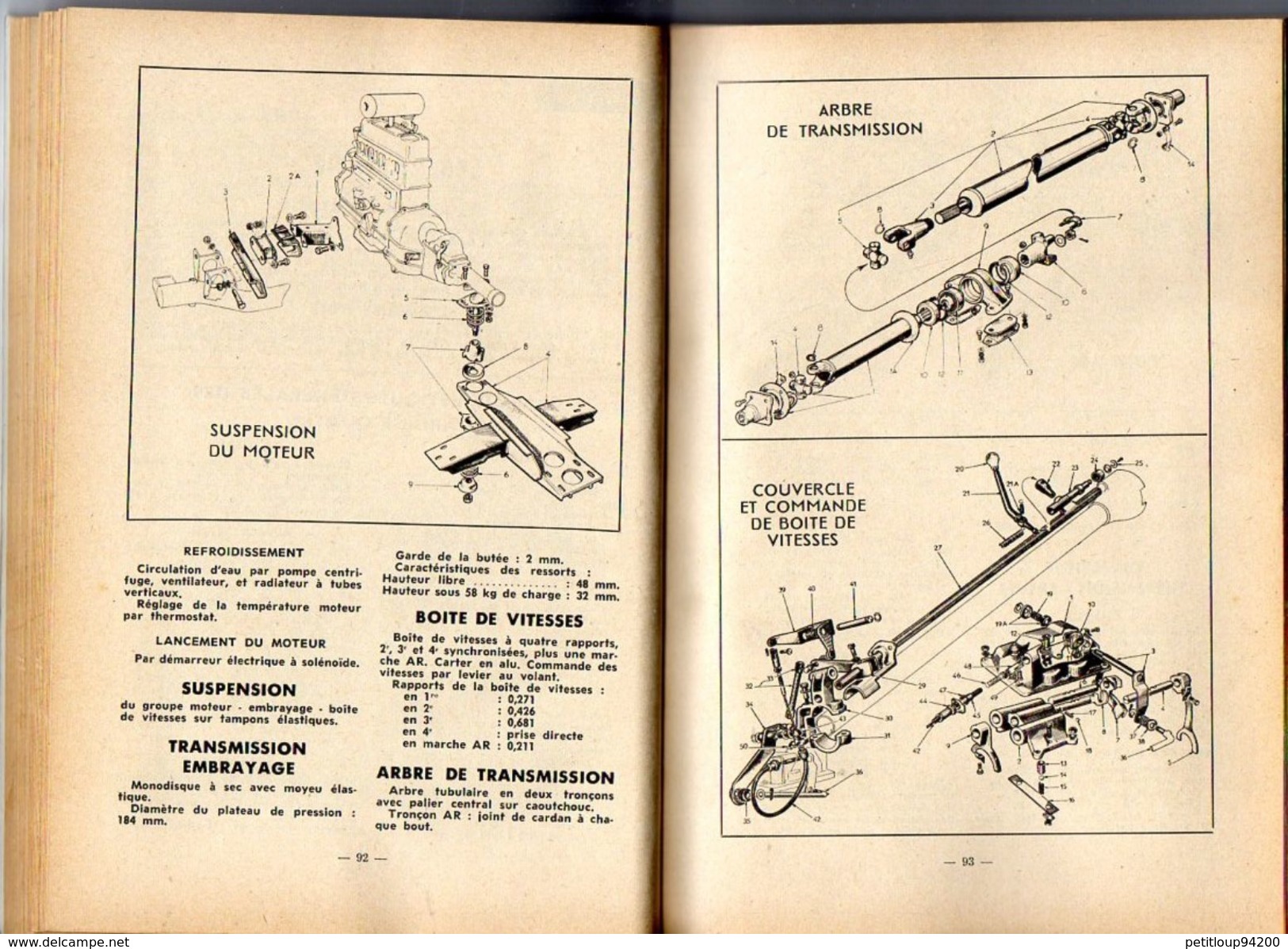 GUIDE TECHNIQUE ET PRATIQUE Vedette SIMCA *Versailles *Régence *Trianon *Marly *Ariane *Beaulieu *Chambord  ANNEE 1958