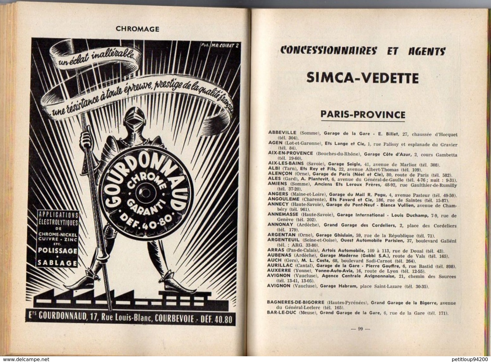 GUIDE TECHNIQUE ET PRATIQUE Vedette SIMCA *Versailles *Régence *Trianon *Marly *Ariane *Beaulieu *Chambord  ANNEE 1958