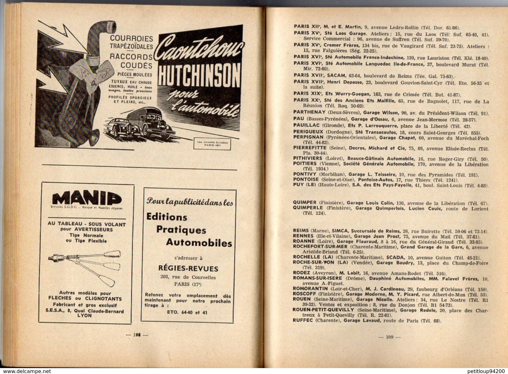 GUIDE TECHNIQUE ET PRATIQUE Vedette SIMCA *Versailles *Régence *Trianon *Marly *Ariane *Beaulieu *Chambord  ANNEE 1958