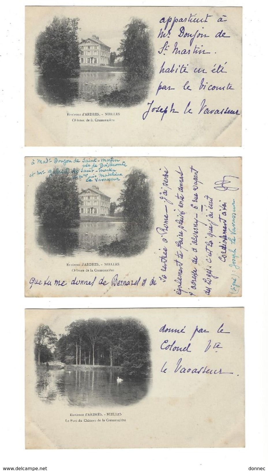 CHATEAU De La CRESSONNIERE  Env. D'Ardres - Nielles 3 Cartes - Ardres