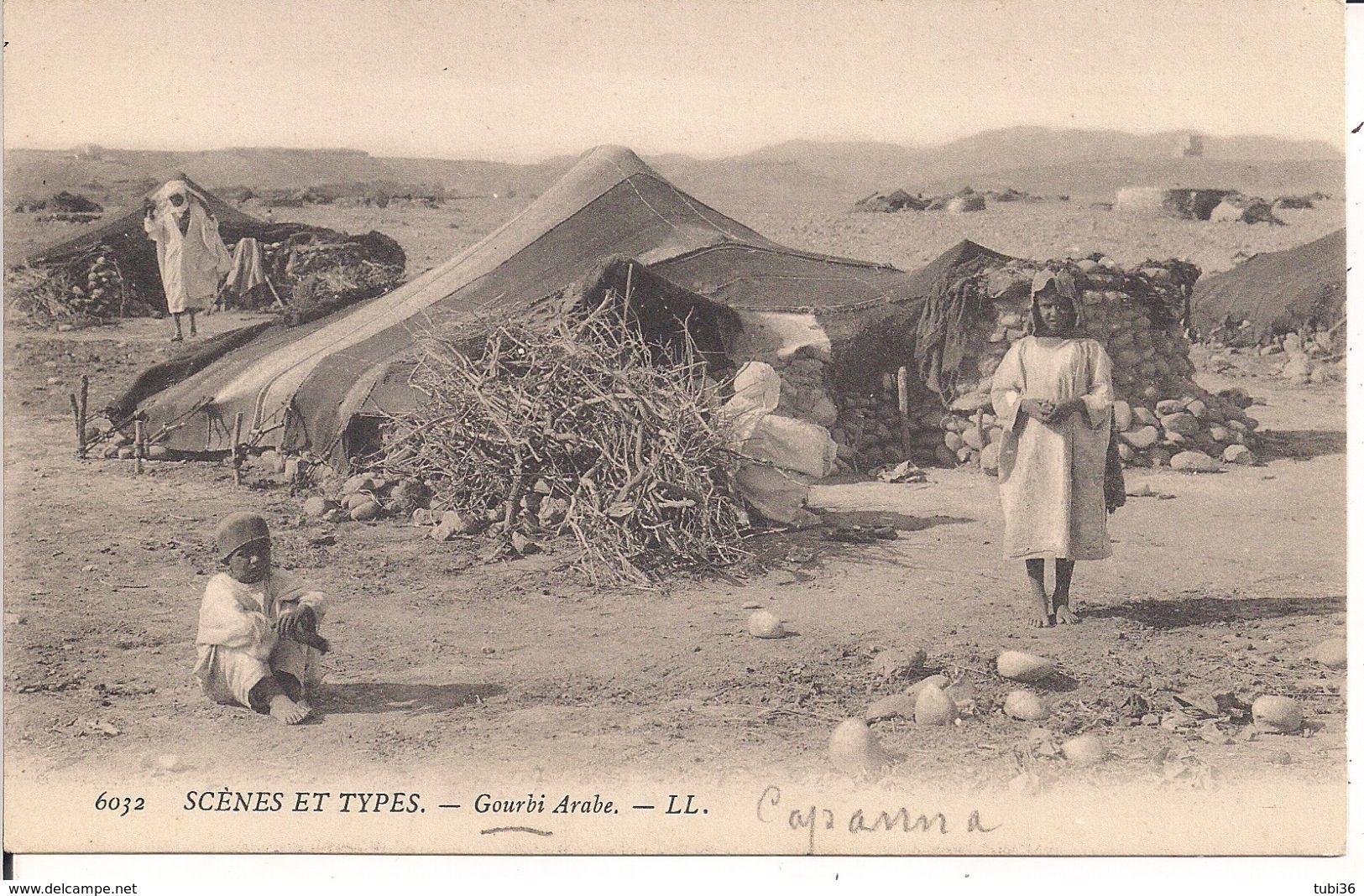 SCHENES ET TYPES - GOURBI ARABE - B/N - N/V - ANIMATA - Non Classificati