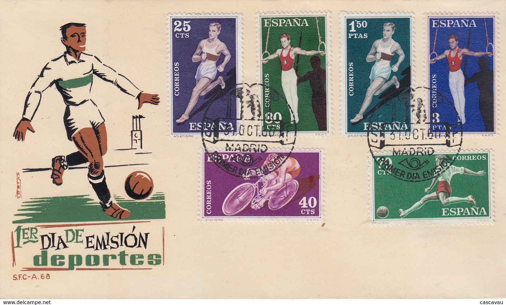 Enveloppe  FDC  1er  Jour   ESPAGNE   Sports   1960 - FDC