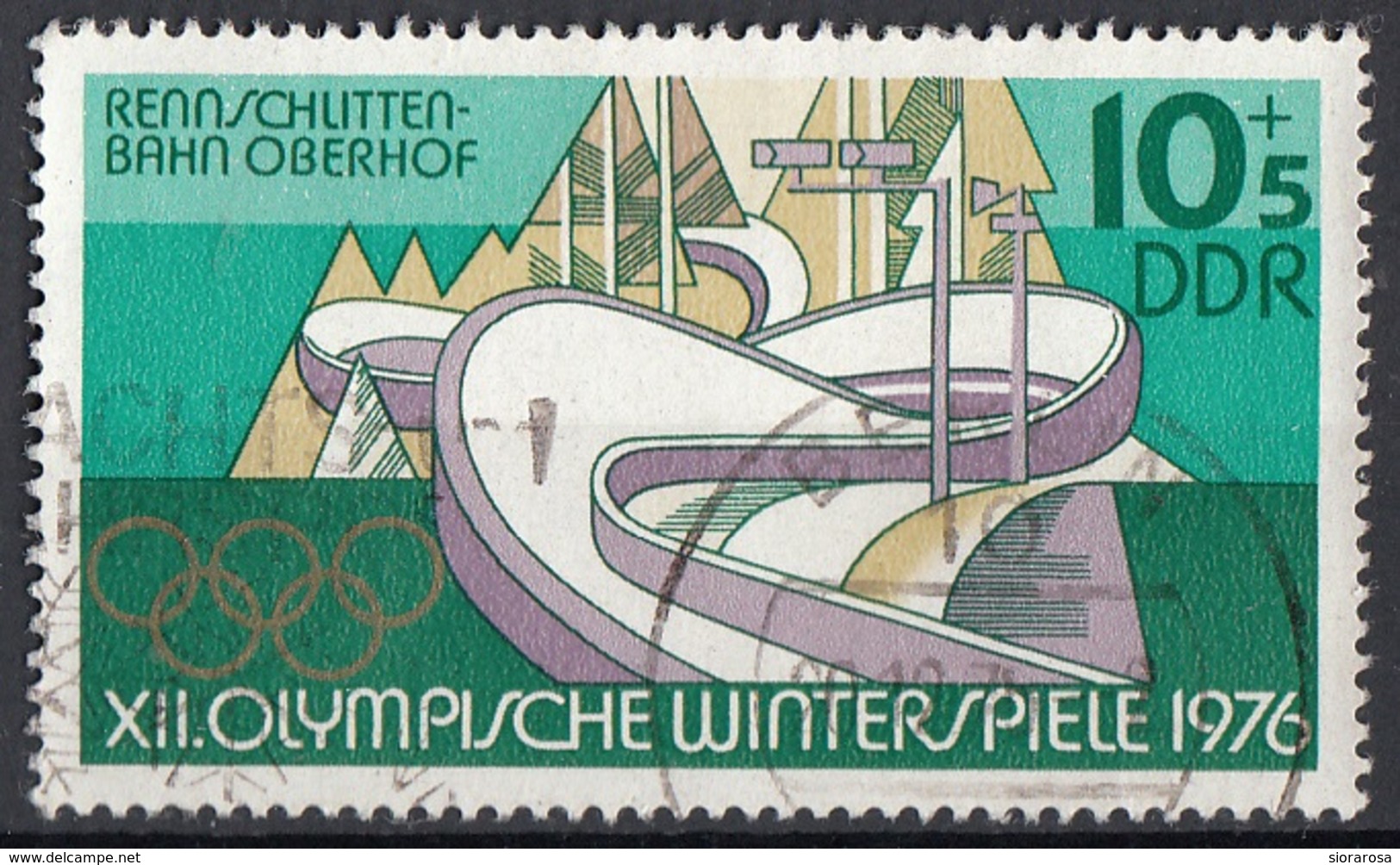 Germania Democratica 1975 Sc. B178 Luge Run Slittino Oberhof - DDR Used - Inverno1976: Innsbruck