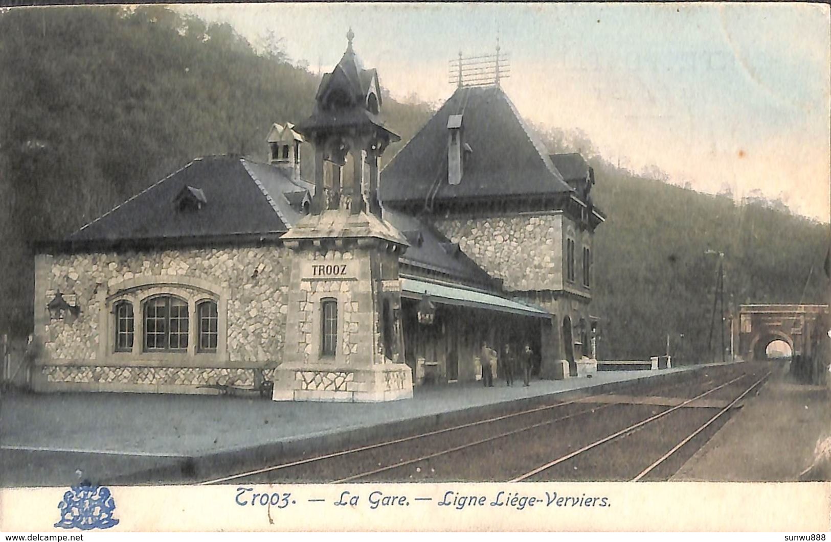 Trooz - La Gare - Ligne Liège-Verviers (animée, Colorisée, Grand Bazar) - Trooz